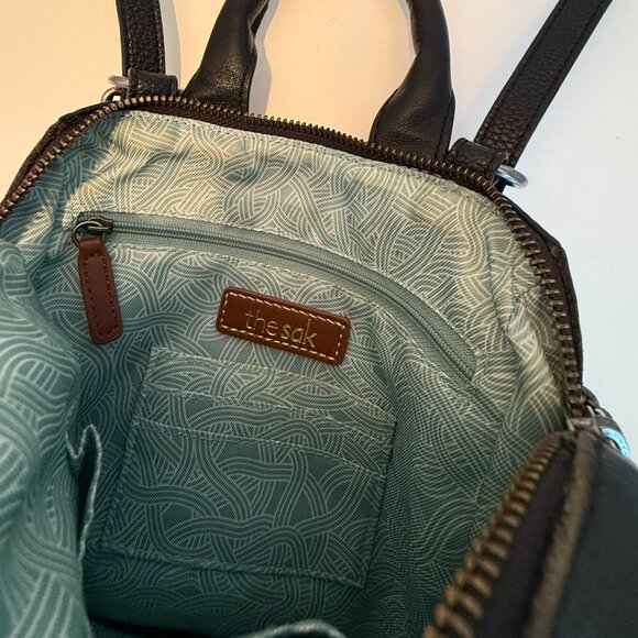 The Sak Loyola Mini Convertible Genuine Leather Backpack Purse, Black, $30 - Picture 5 of 9